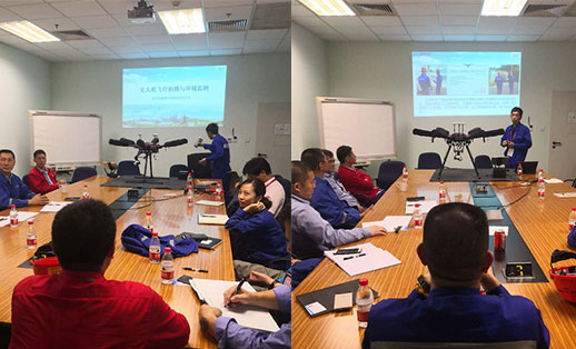 扬巴公司高150米火炬航拍监测项目正式启动